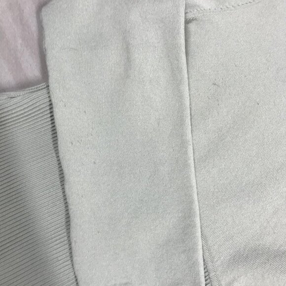 Aritzia Babaton Sweater Womens XL Sage Green Ribbed Peplum Long Sleeve Crewneck - Picture 7 of 11